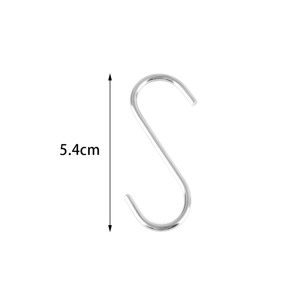 Stainless Steel S Hooks for Closet Rod (20 pcs)