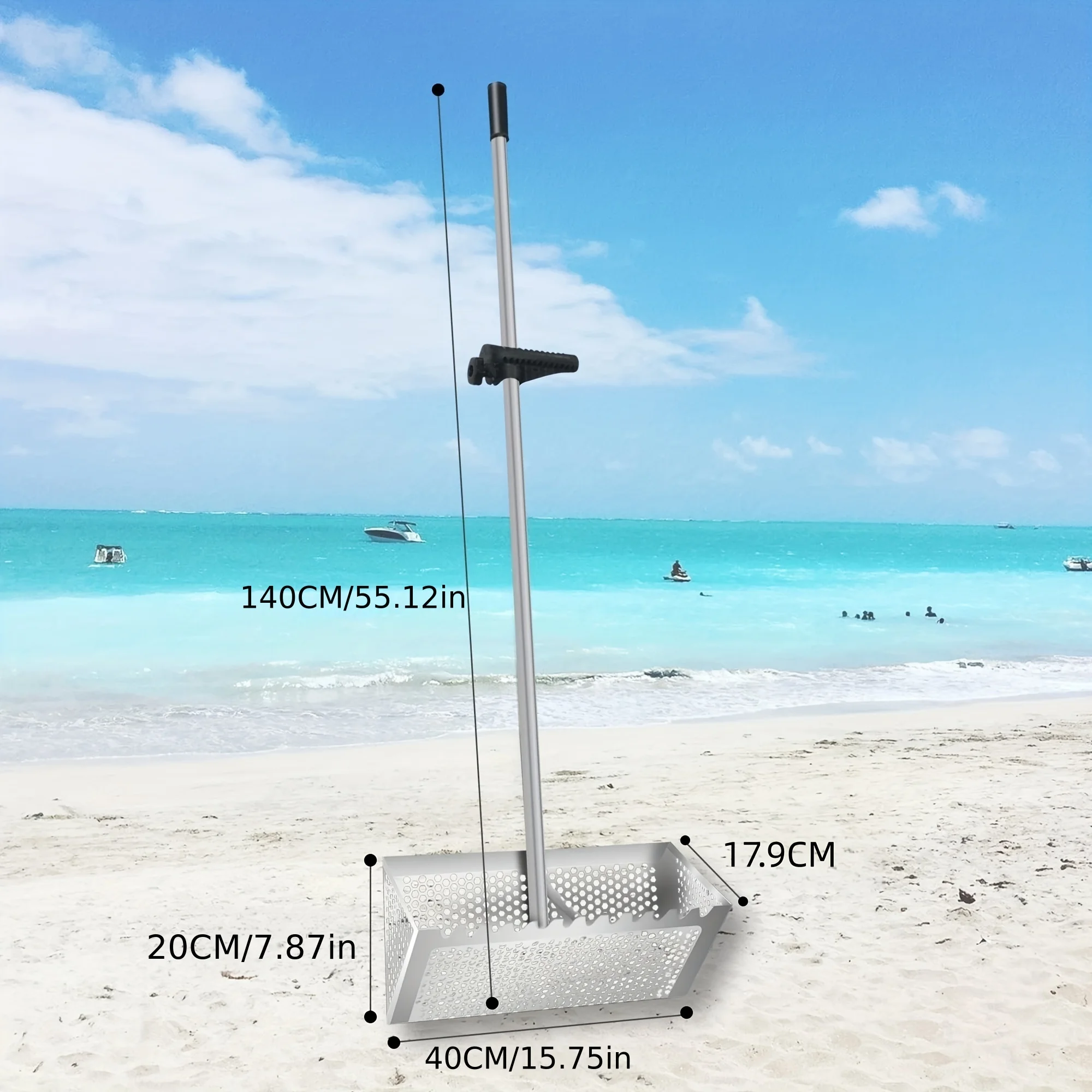 Stainless Steel Sand Sieve Foldable Beach Shark Tooth Sieve Field Supplies Beach Spade Digging Anti Corrosion Metal Stainless Steel Sand Sieve Foldable Beach Shark Tooth Sieve Field Supplies Beach Spade Digging Anti Corrosion Metal