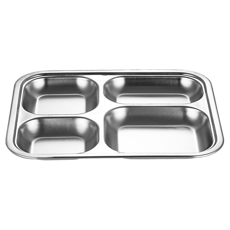 Stainless Steel Sectioned Dinner Plate
