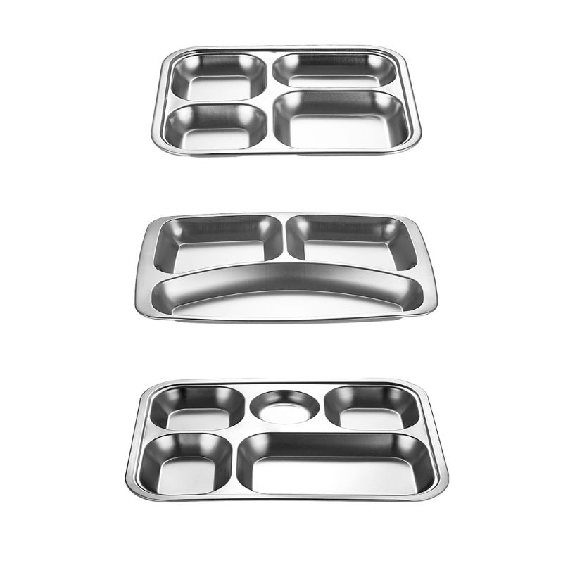 Stainless Steel Sectioned Dinner Plate