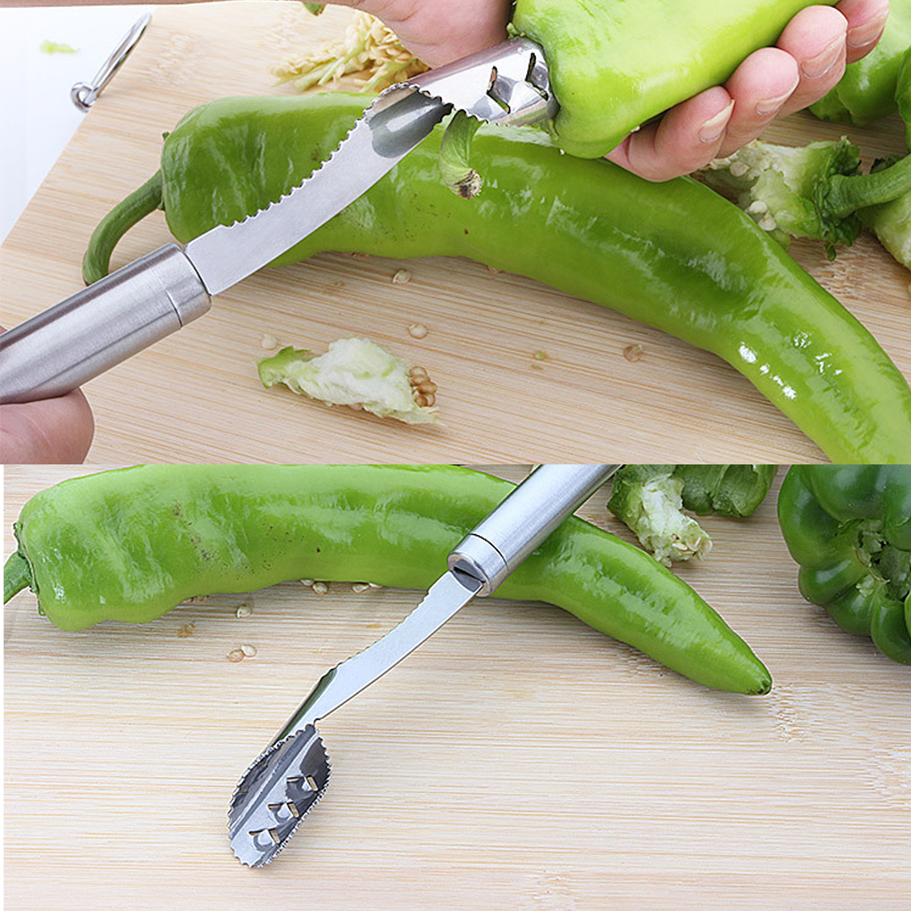 Stainless Steel Serrated Pepper Corer Tool Stainless Steel Serrated Pepper Corer Tool