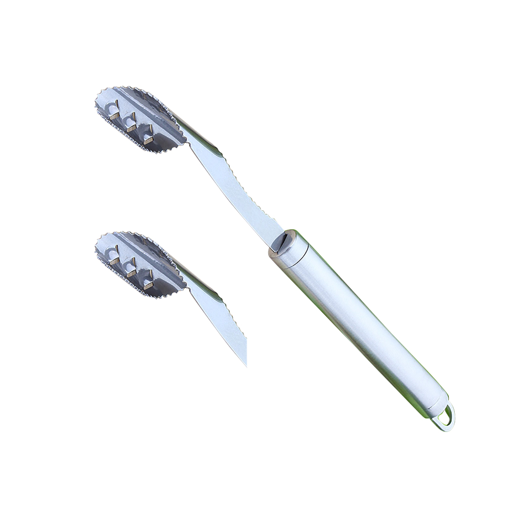 Stainless Steel Serrated Pepper Corer Tool