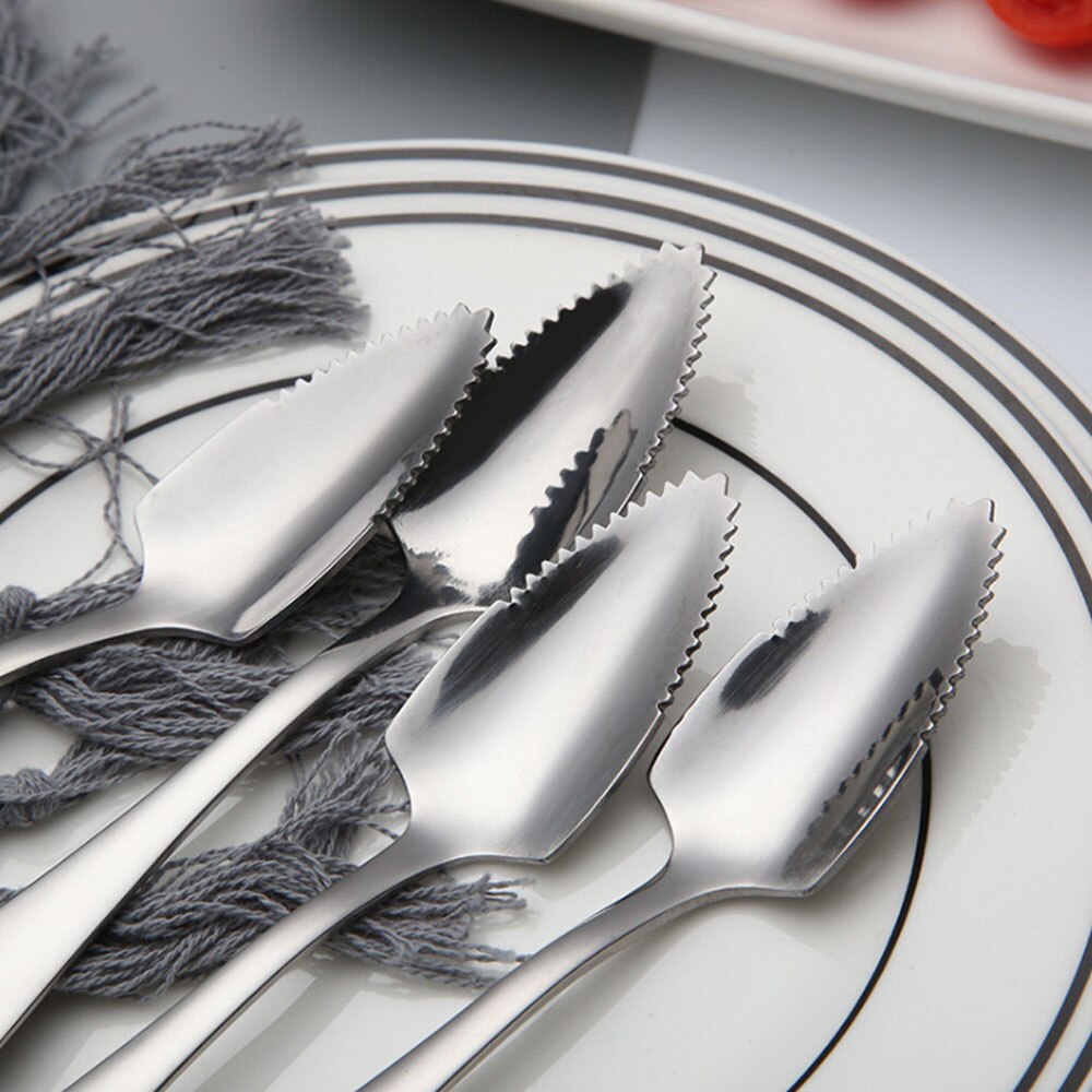 Stainless Steel Serrated Spoons (4pcs)
