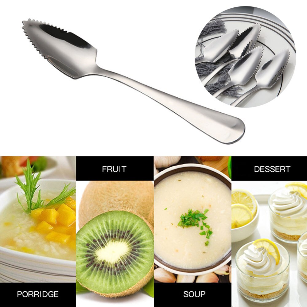 Stainless Steel Serrated Spoons (4pcs)