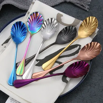Stainless Steel Shell Shaped Spoon
