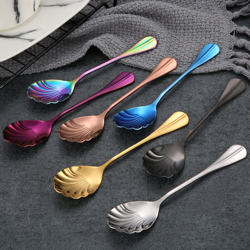 Stainless Steel Shell Shaped Spoon