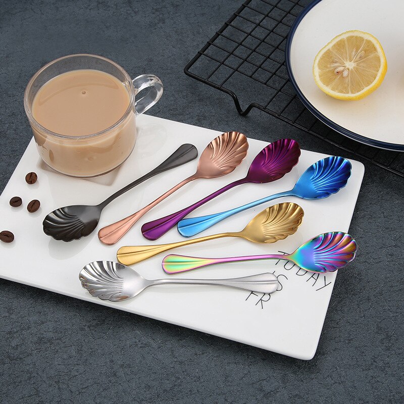 Stainless Steel Shell Shaped Spoon