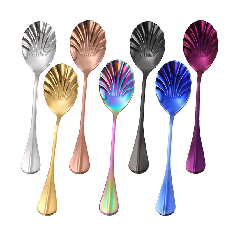 Stainless Steel Shell Shaped Spoon