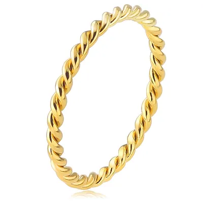 Stainless Steel Simple Twist Rope Ring Band Stainless Steel Simple Twist Rope Ring Band