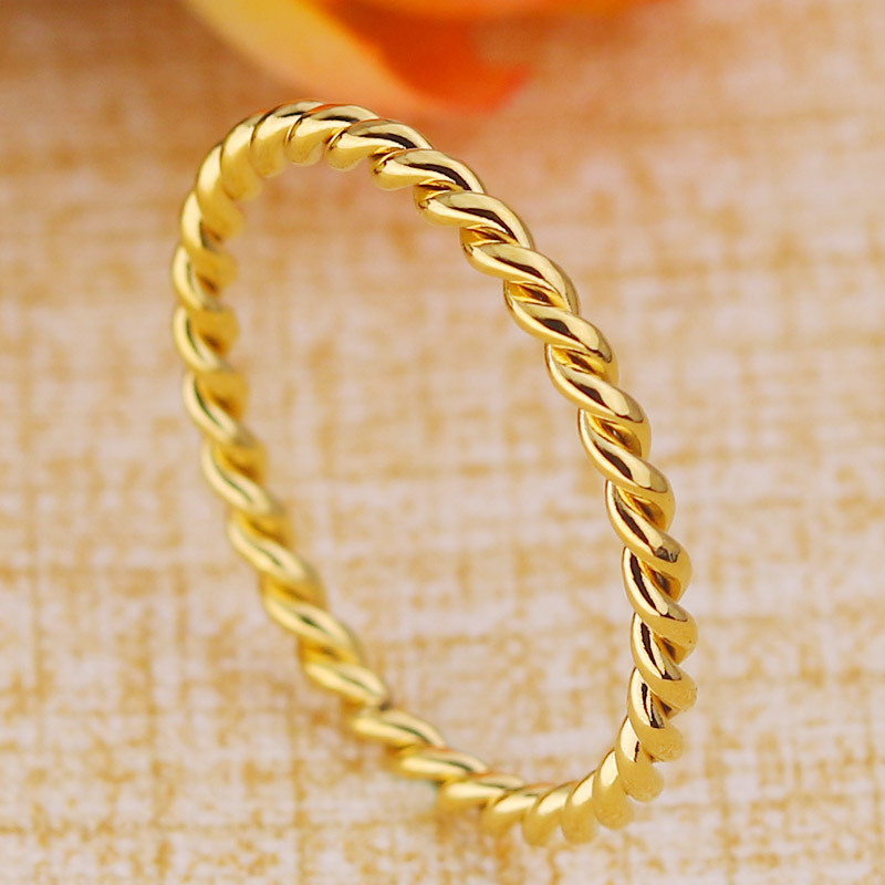 Stainless Steel Simple Twist Rope Ring Band Stainless Steel Simple Twist Rope Ring Band