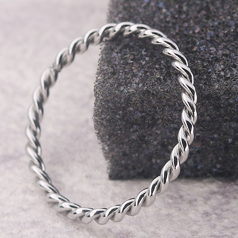 Stainless Steel Simple Twist Rope Ring Band Stainless Steel Simple Twist Rope Ring Band