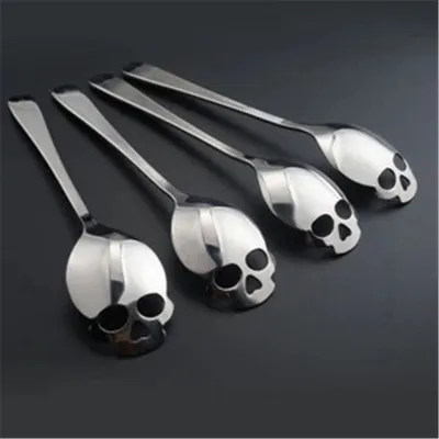 Stainless Steel Skull Spoon Gothic Tableware Stainless Steel Skull Spoon Gothic Tableware