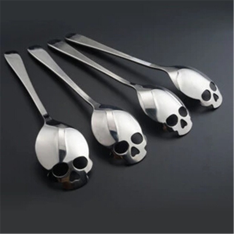 Stainless Steel Skull Spoon Gothic Tableware Stainless Steel Skull Spoon Gothic Tableware
