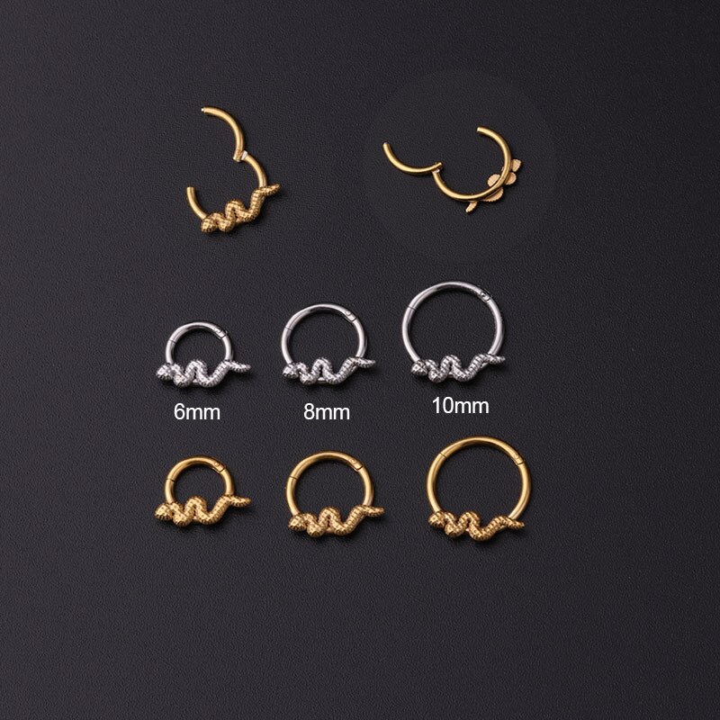 Stainless Steel Snake Septum Ring Stainless Steel Snake Septum Ring