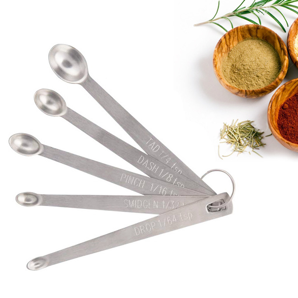 Stainless Steel Spice Measuring Spoons Set (5 pcs) Stainless Steel Spice Measuring Spoons Set (5 pcs)