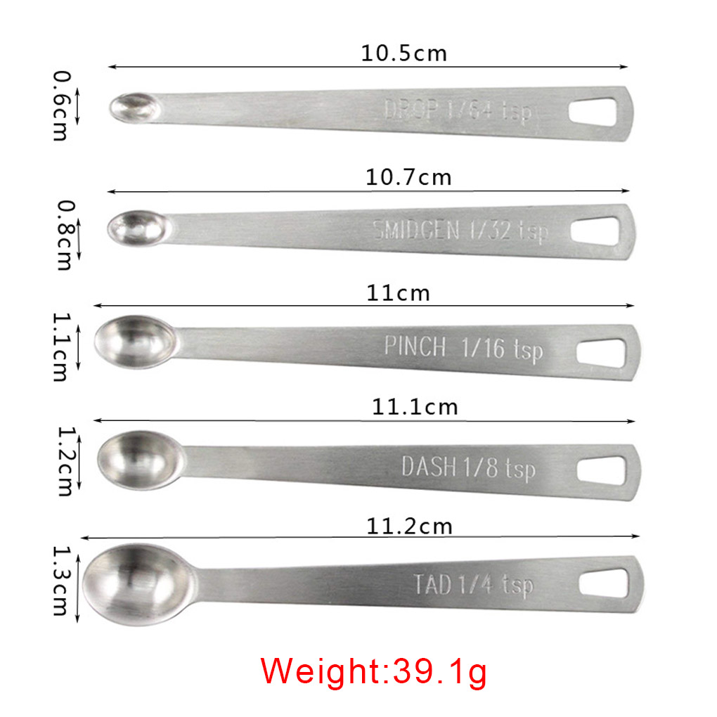 Stainless Steel Spice Measuring Spoons Set (5 pcs) Stainless Steel Spice Measuring Spoons Set (5 pcs)