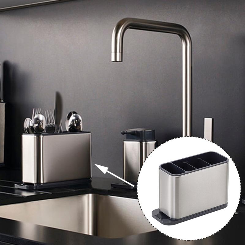 Stainless Steel Spoon and Fork Stand