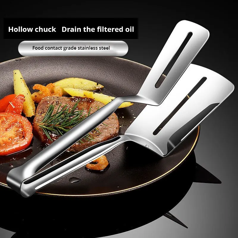 Stainless Steel Steak Clip Pancake Fried Fish Roast Meat Clip Barbecue Pliers Bread Clip