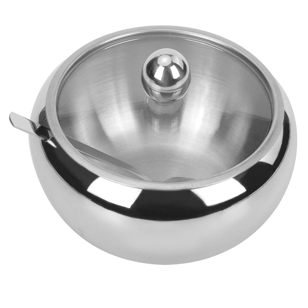 Stainless Steel Sugar Bowl with Scoop