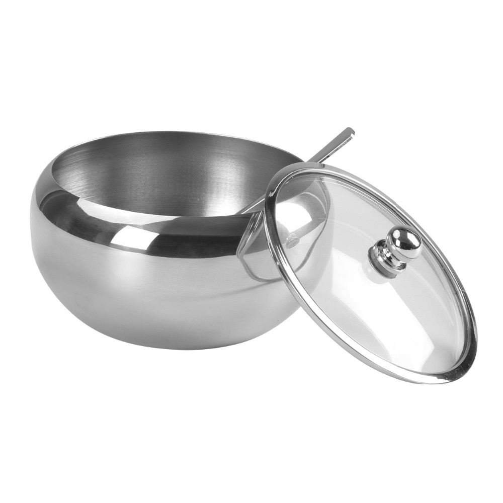 Stainless Steel Sugar Bowl with Scoop