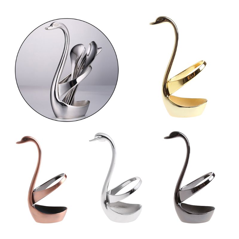 Stainless Steel Swan Spoon Holder Stainless Steel Swan Spoon Holder