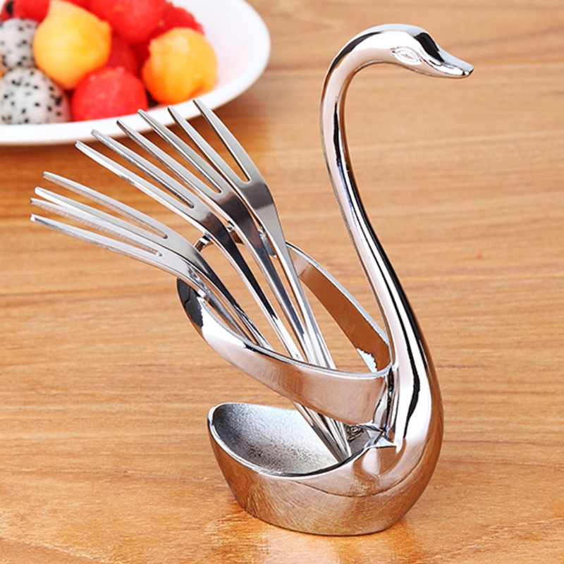 Stainless Steel Swan Spoon Holder Stainless Steel Swan Spoon Holder
