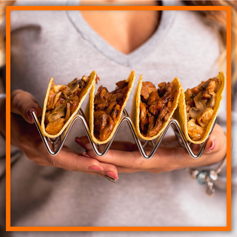Stainless Steel Taco Rack Holder