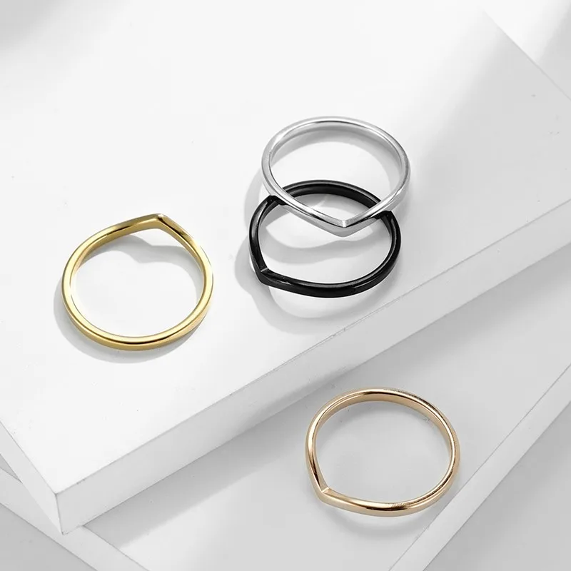 Stainless Steel Thin V Shaped Ring Stainless Steel Thin V Shaped Ring
