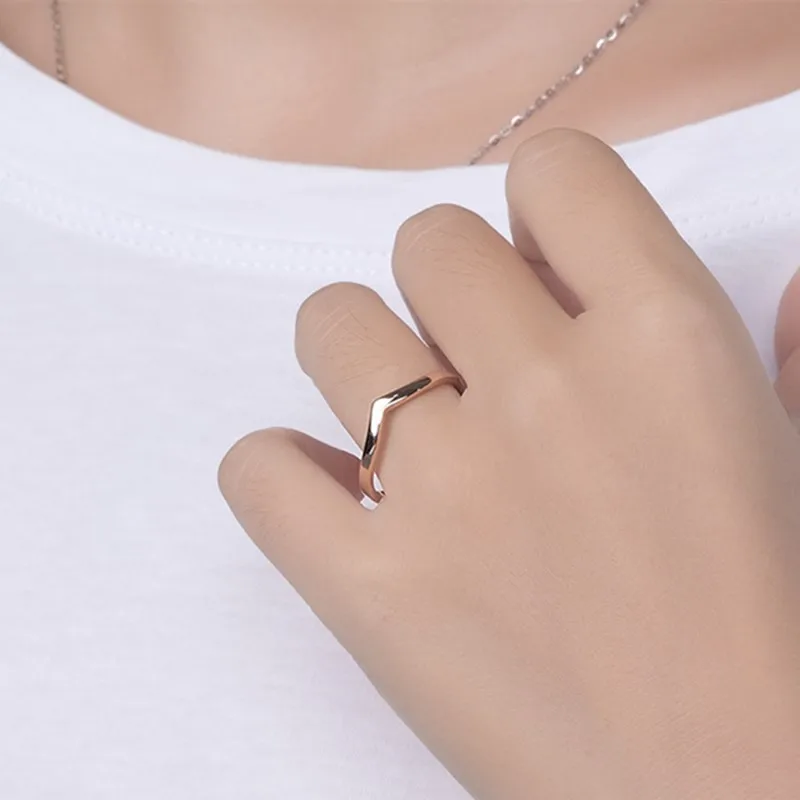 Stainless Steel Thin V Shaped Ring Stainless Steel Thin V Shaped Ring