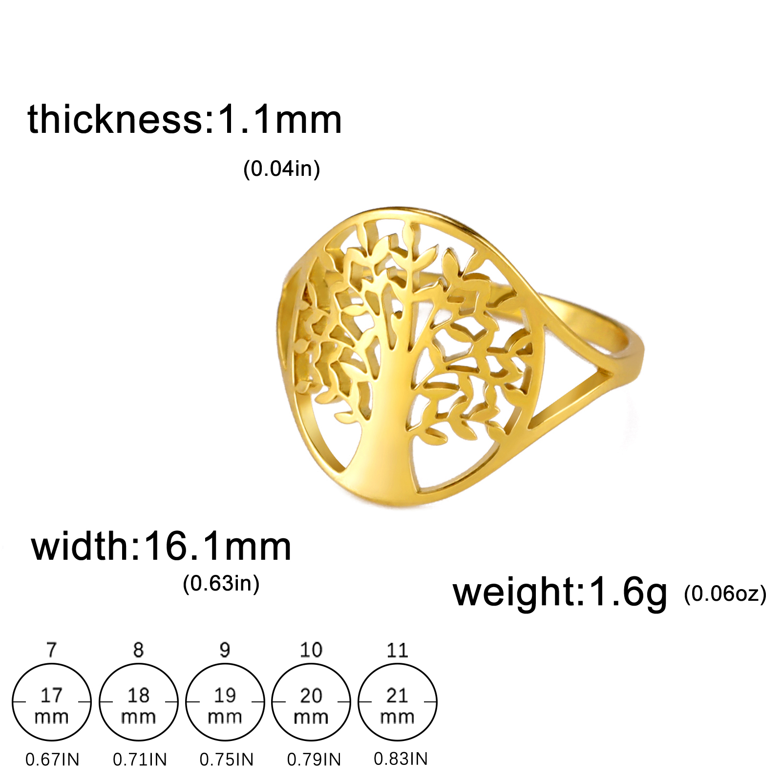 Stainless Steel Tree of Life Ring Stainless Steel Tree of Life Ring