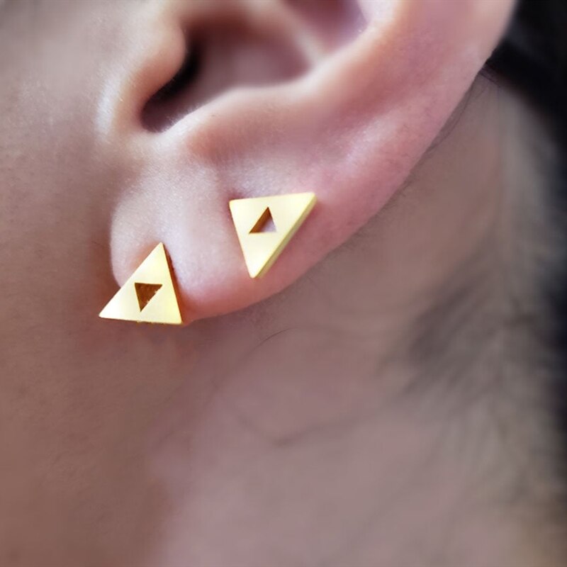 Stainless Steel Triangle Earrings