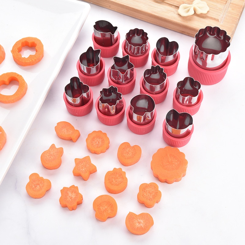 Stainless Steel Veggie Shape Cutters (12 pcs)