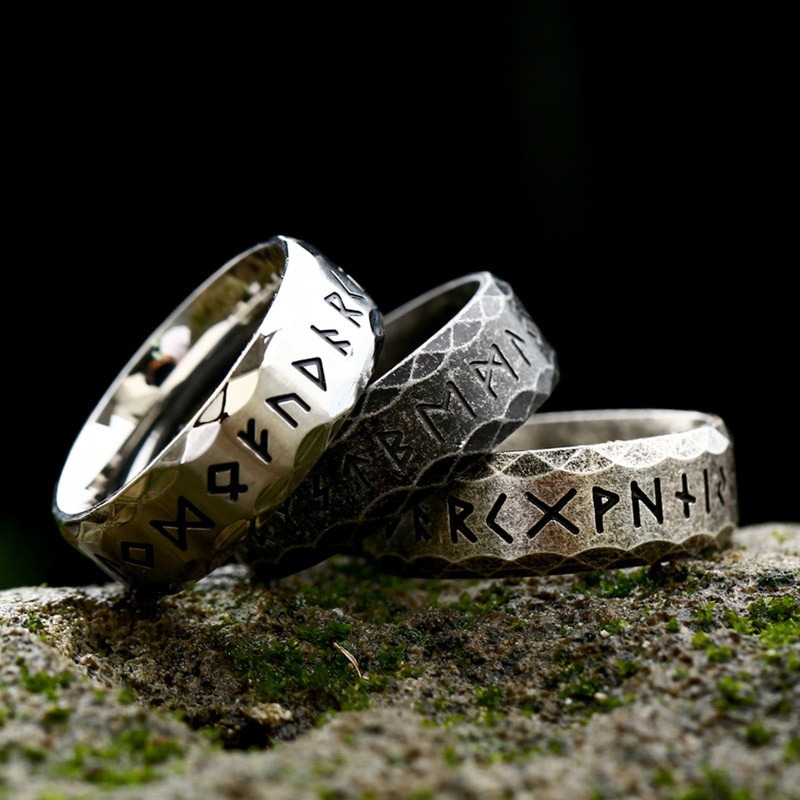 Stainless Steel Viking Wedding Ring