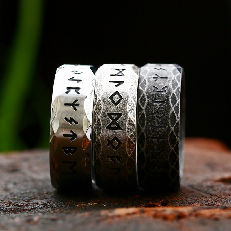 Stainless Steel Viking Wedding Ring