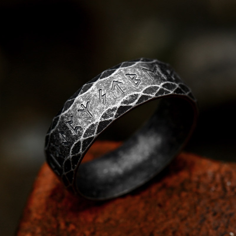 Stainless Steel Viking Wedding Ring