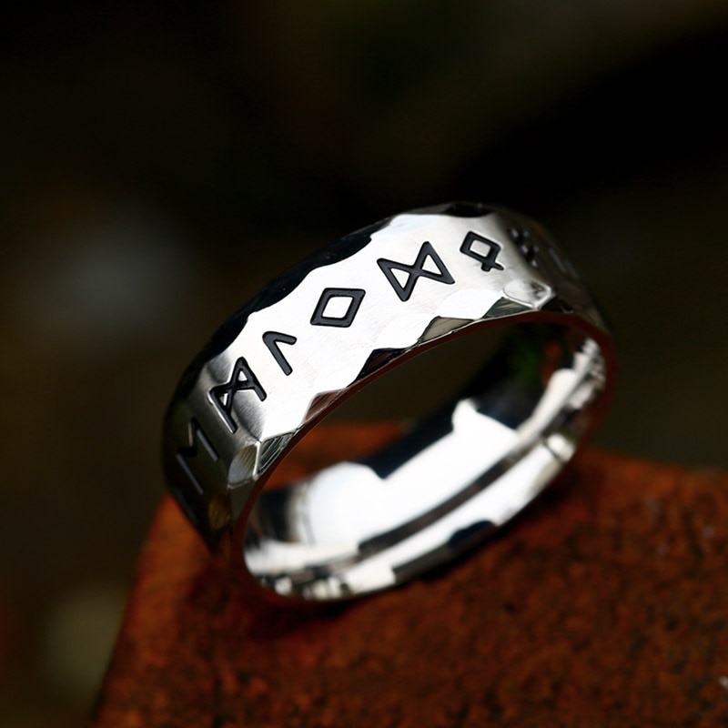 Stainless Steel Viking Wedding Ring