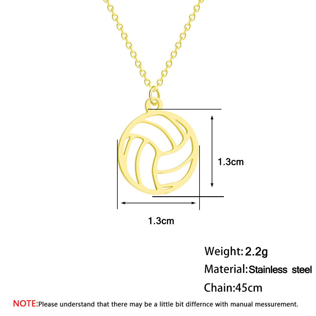 Stainless Steel Volleyball Necklace Stainless Steel Volleyball Necklace