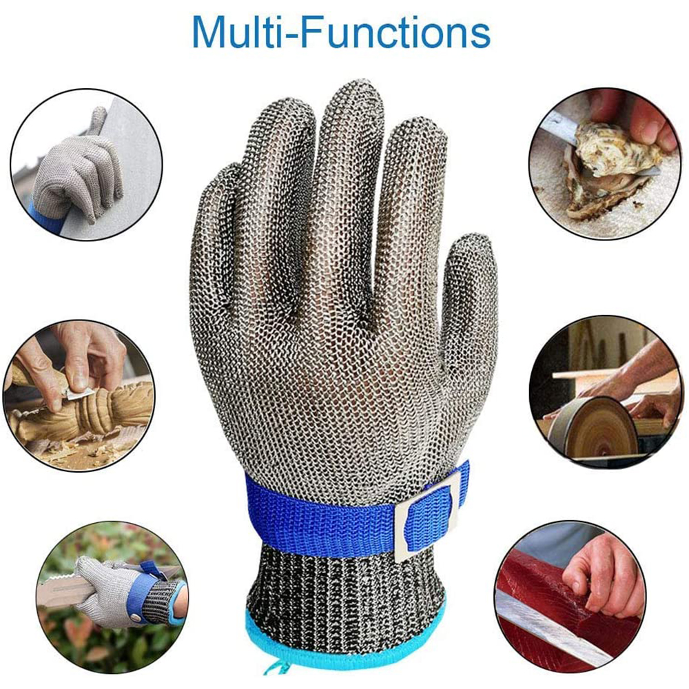 Stainless Steel Wire Cut Resistant Gloves Anti Cut Woven Safety Working Gloves Cutting Fish Killing Metal Iron Kitchen Stainless Steel Wire Cut Resistant Gloves Anti Cut Woven Safety Working Gloves Cutting Fish Killing Metal Iron Kitchen