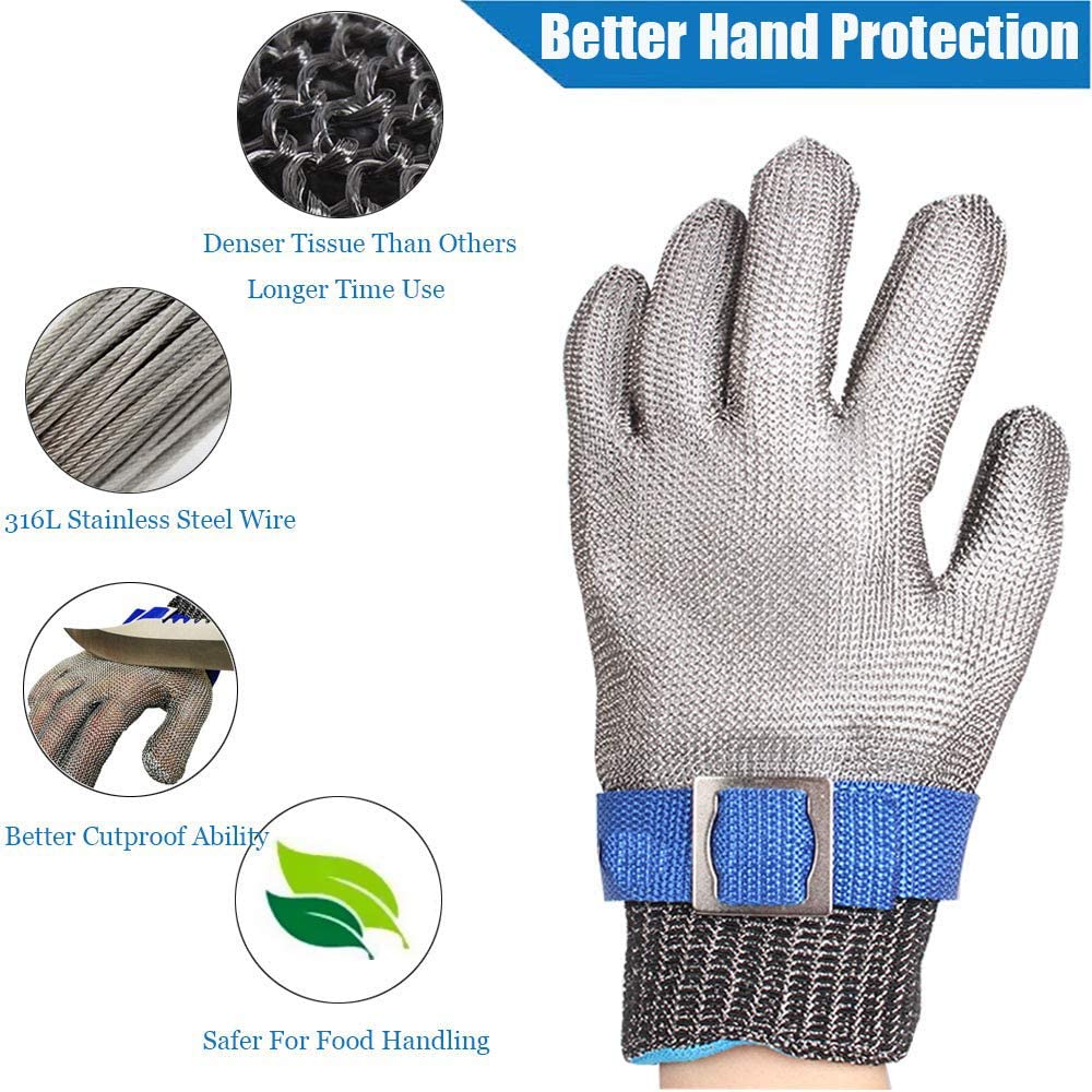 Stainless Steel Wire Cut Resistant Gloves Anti Cut Woven Safety Working Gloves Cutting Fish Killing Metal Iron Kitchen Stainless Steel Wire Cut Resistant Gloves Anti Cut Woven Safety Working Gloves Cutting Fish Killing Metal Iron Kitchen
