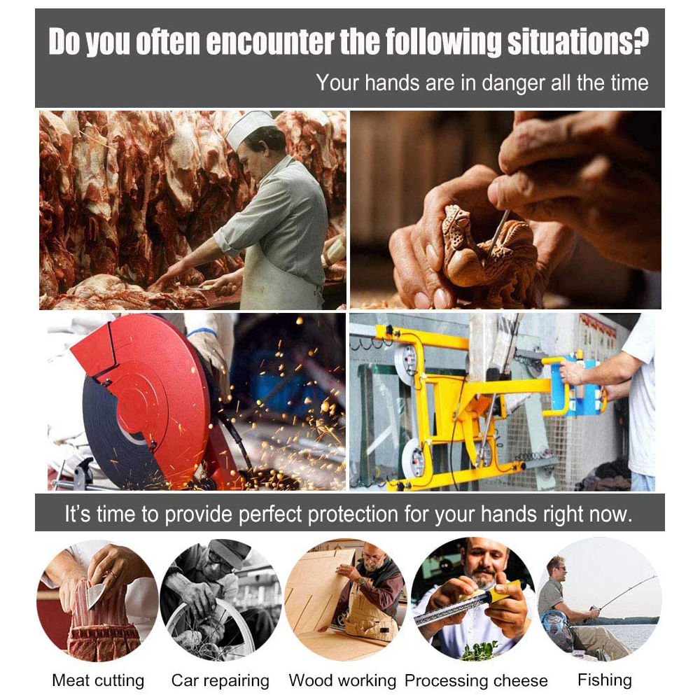 Stainless Steel Wire Cut Resistant Gloves Anti Cut Woven Safety Working Gloves Cutting Fish Killing Metal Iron Kitchen Stainless Steel Wire Cut Resistant Gloves Anti Cut Woven Safety Working Gloves Cutting Fish Killing Metal Iron Kitchen