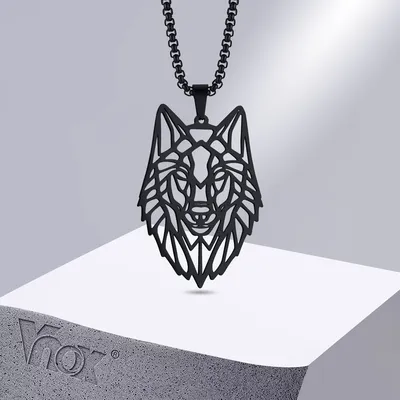 Stainless Steel Wolf Head Necklace Stainless Steel Wolf Head Necklace