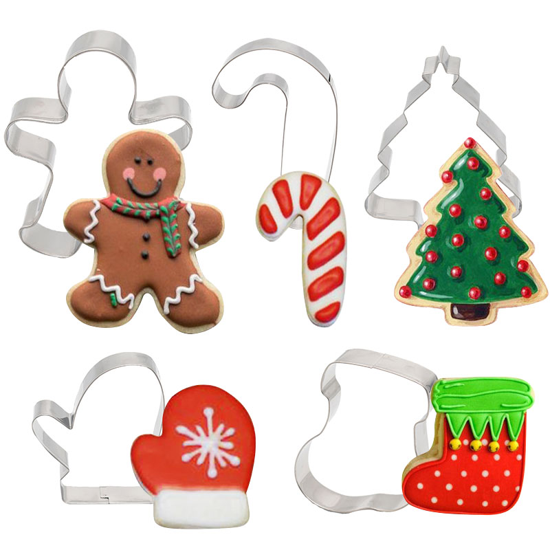 Stainless Steel Xmas Cookie Cutters (5Pcs) Stainless Steel Xmas Cookie Cutters (5Pcs)