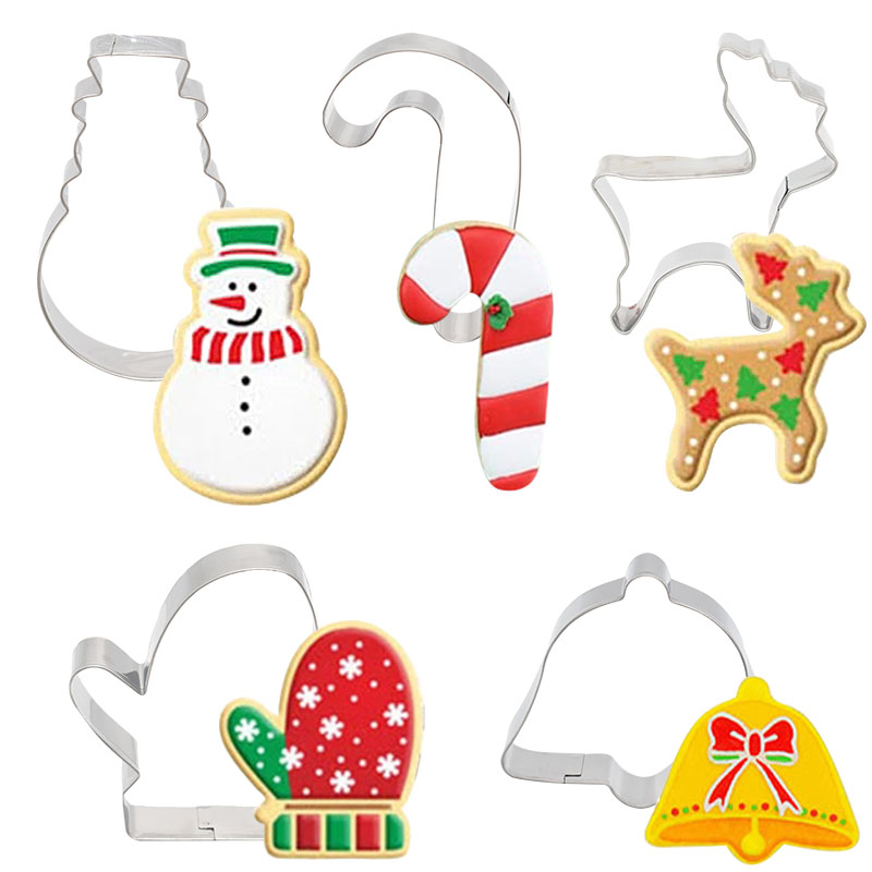 Stainless Steel Xmas Cookie Cutters (5Pcs) Stainless Steel Xmas Cookie Cutters (5Pcs)