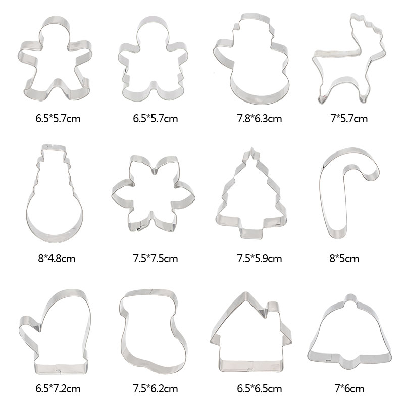 Stainless Steel Xmas Cookie Cutters (5Pcs) Stainless Steel Xmas Cookie Cutters (5Pcs)