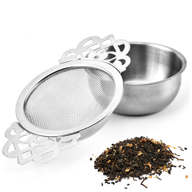 Stainless Tea Strainer with Drip Bowl
