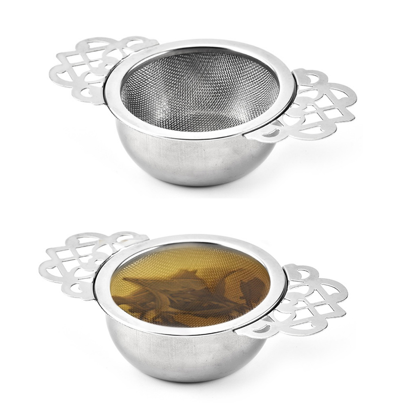 Stainless Tea Strainer with Drip Bowl Stainless Tea Strainer with Drip Bowl