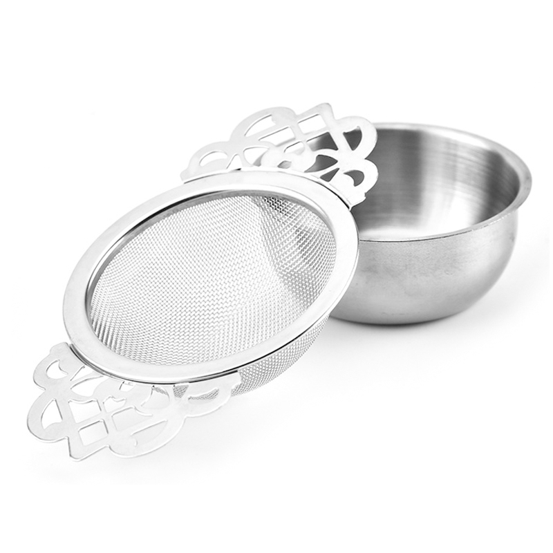 Stainless Tea Strainer with Drip Bowl Stainless Tea Strainer with Drip Bowl