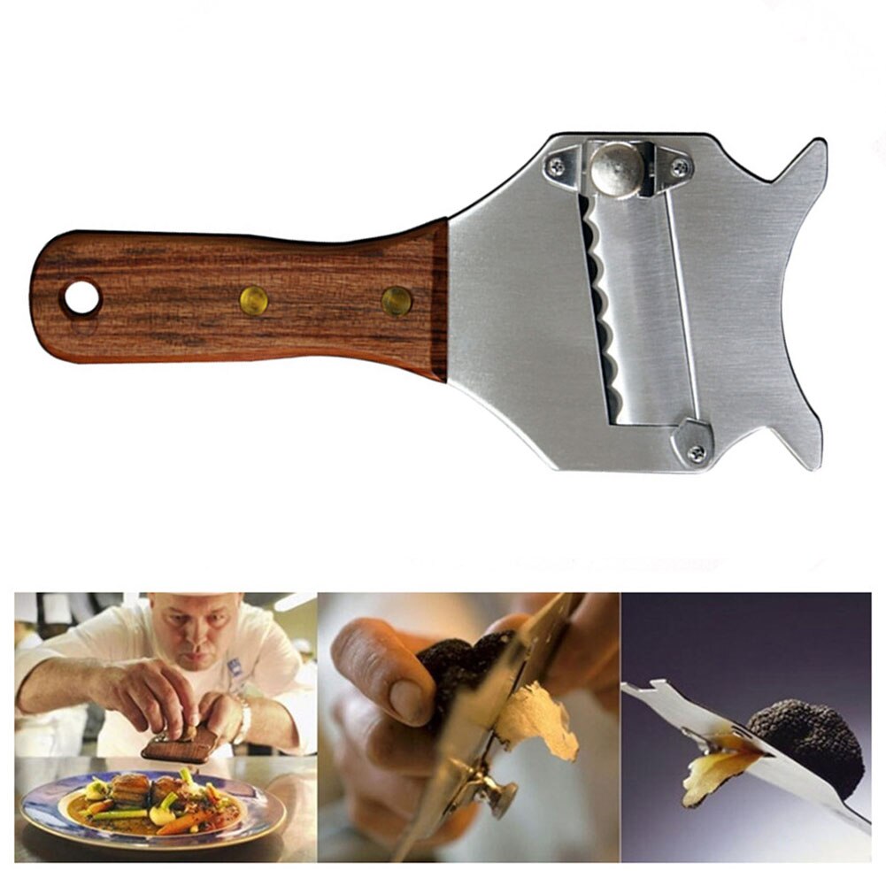 Stainless Wooden Handled Truffle Grater Stainless Wooden Handled Truffle Grater