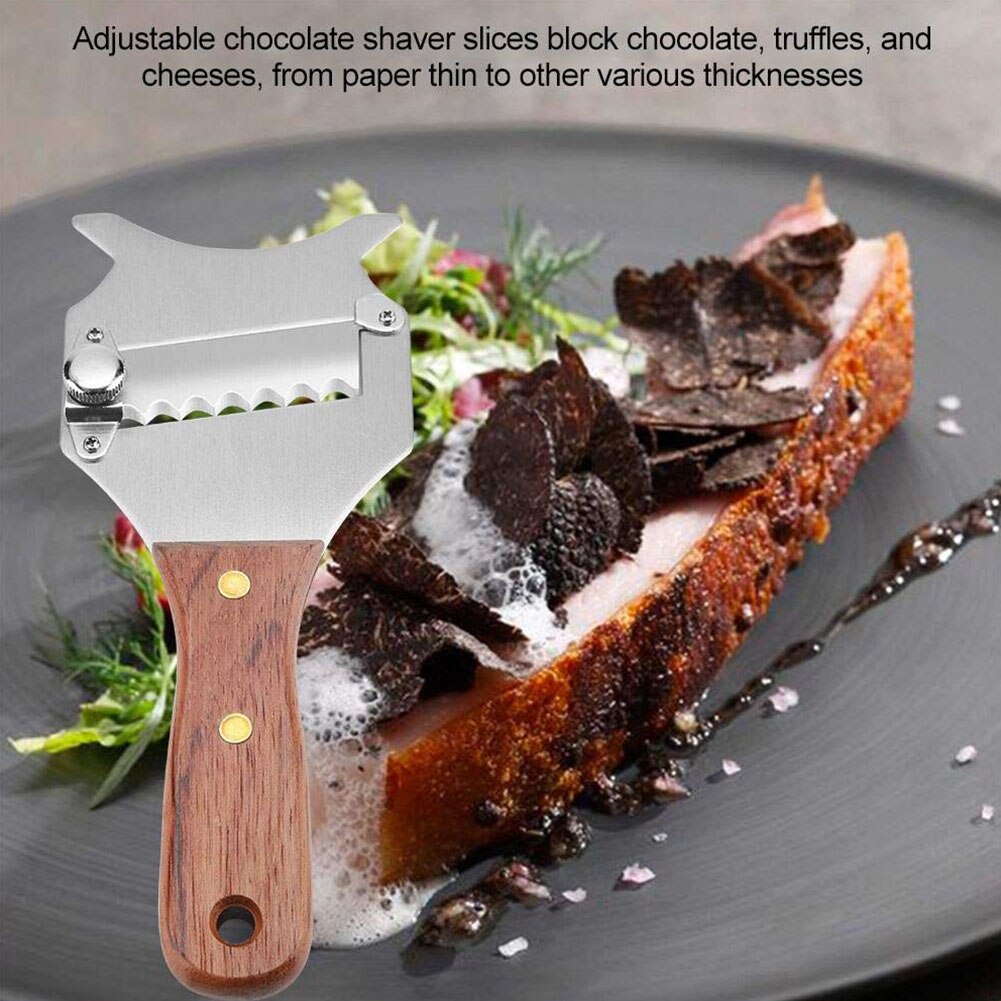 Stainless Wooden Handled Truffle Grater Stainless Wooden Handled Truffle Grater