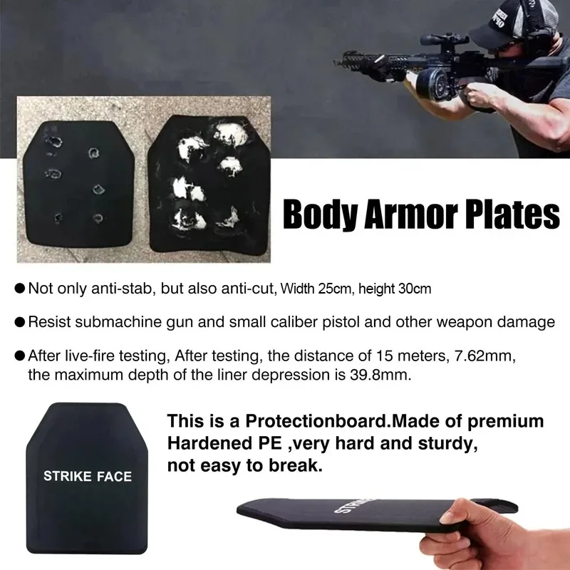 Stand Alone Ballistic Plate UHMWPE Bulletproof Body Armor Vest Plates Lightweight Anti-Stab Bullet-Proof Shield Panel Stand Alone Ballistic Plate UHMWPE Bulletproof Body Armor Vest Plates Lightweight Anti-Stab Bullet-Proof Shield Panel